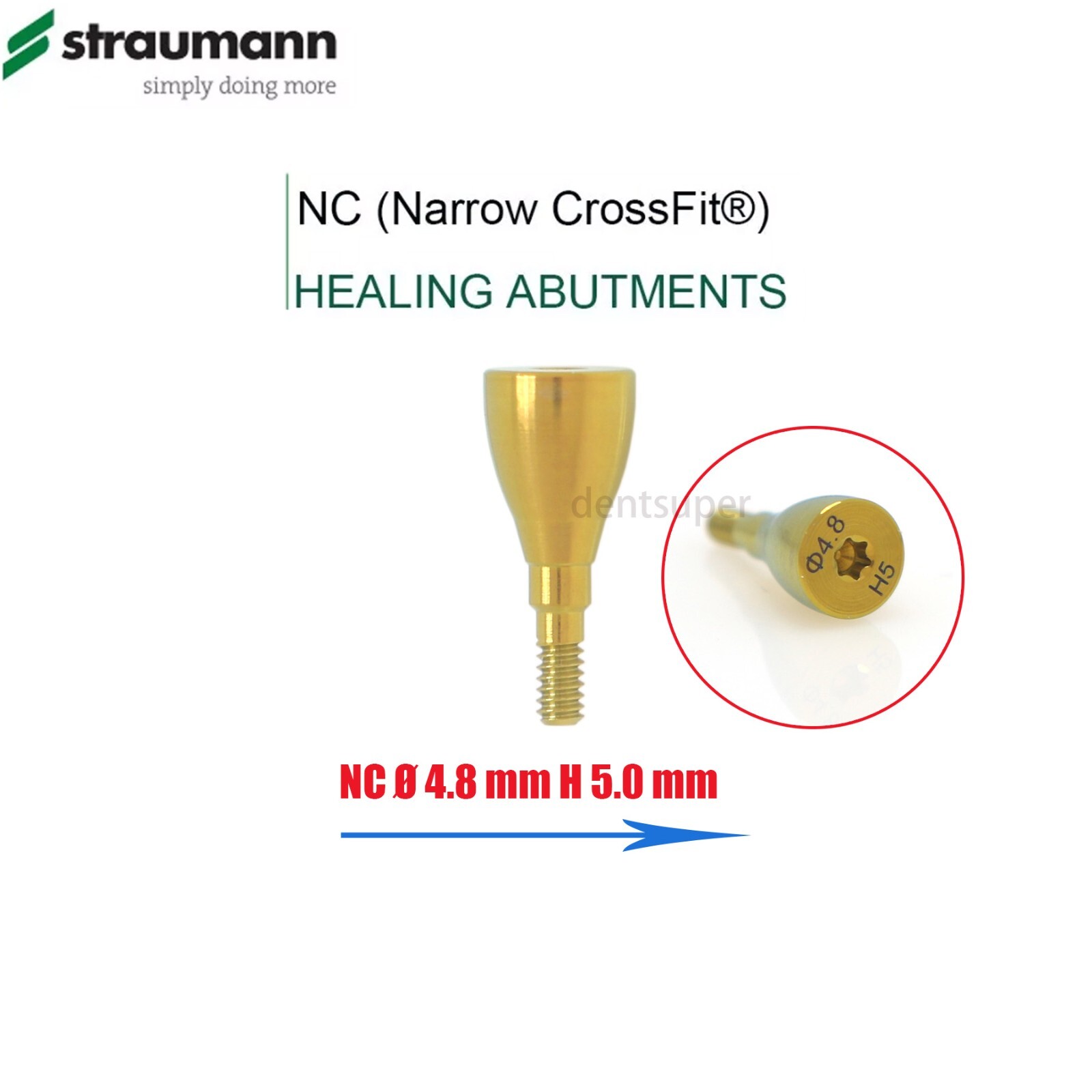 Fit Straumann ITI BL/BLT Healing Caps RC/NC, 3.6-6.5mm, Titanium, Closure Screws
