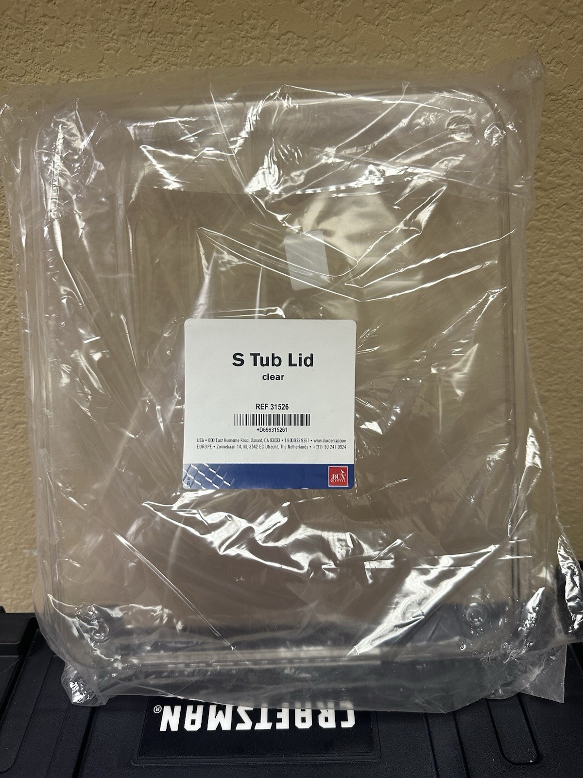 DUX Dental Tub Lid, Clear Plastic, for Size S Tubs. 13″ W X 11″ D X 1.5″ H