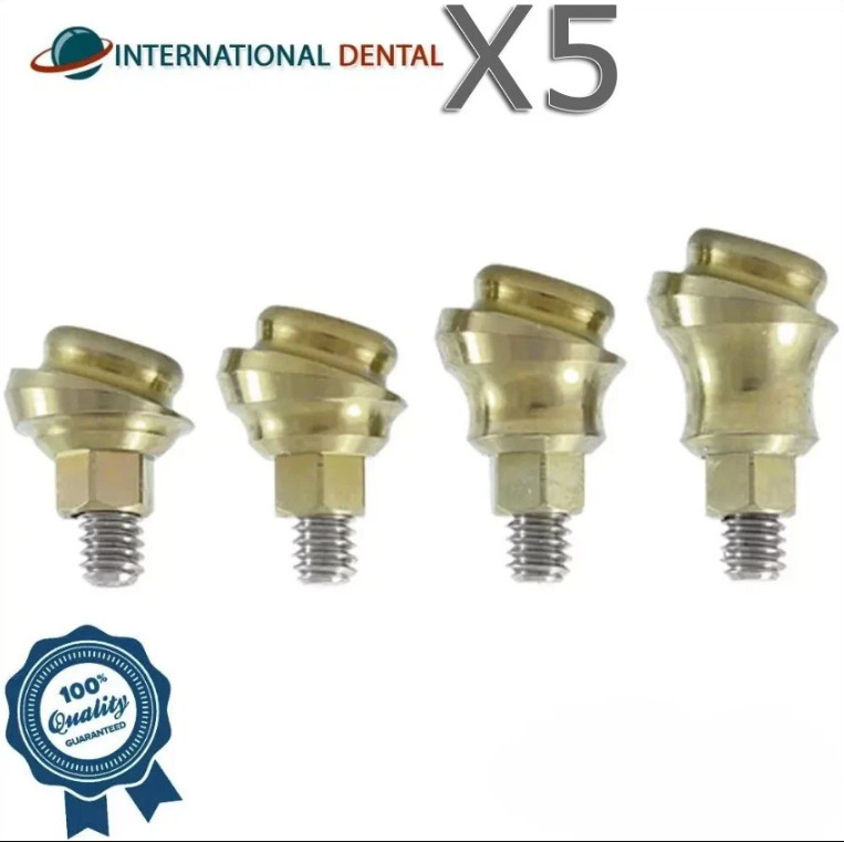 5 Angulated Lokator Attachment 18° Dental Fixture Int Hex 2.42mm Connection