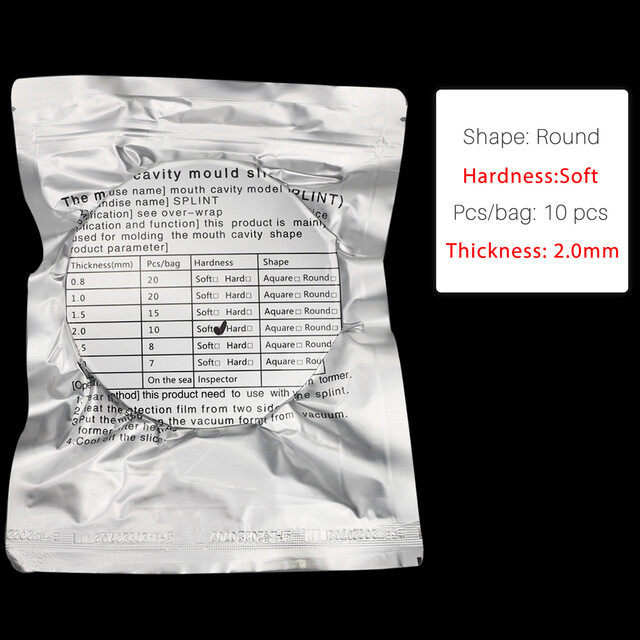 1.0mm/1.5mm /2.0mm Round/Square Dental Splint Vacuum Forming Material Soft/Hard