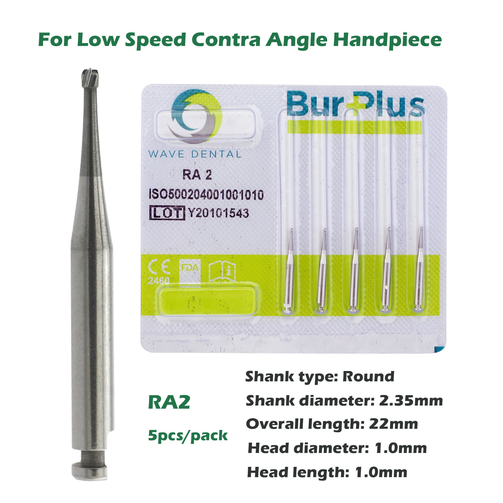 Wave Dental Carbide Burs Latch Round RA 2 3 4 8 699 for Slow Speed Contra Angle