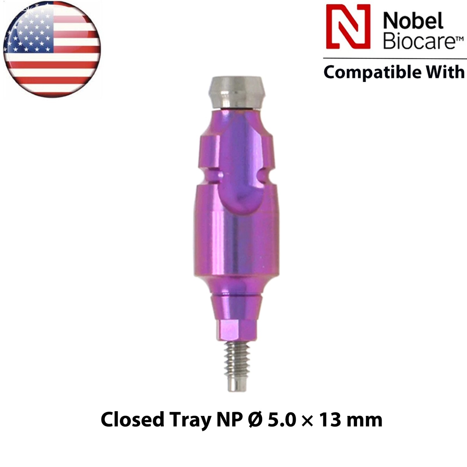 US Implant Impression Transfer Coping Close Tray NP/RP Fits Nobel Biocare Active