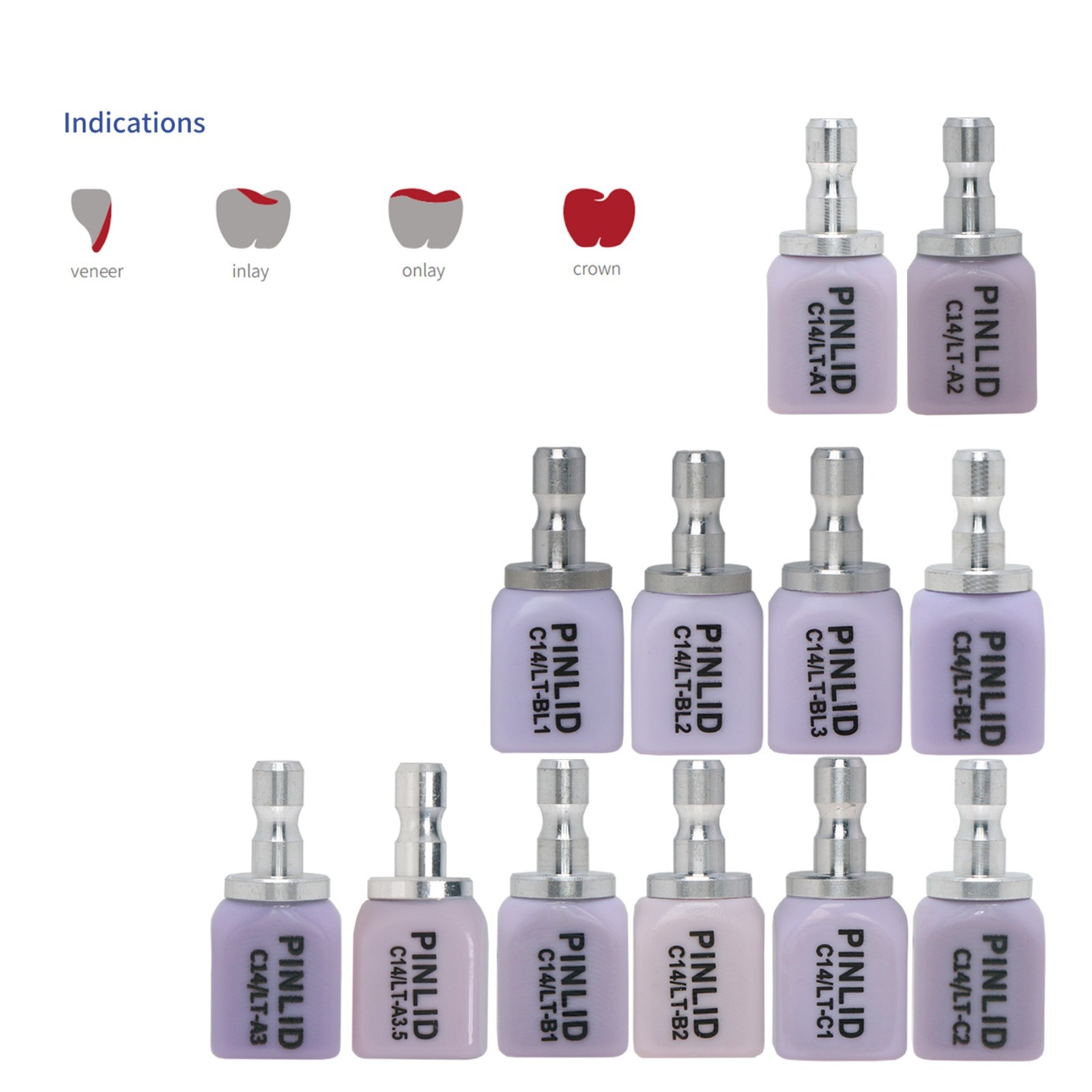 US Dental CAD/CAM CEREC Inlab Blocks Lithium Disilicate Glass Ceramic Blocks