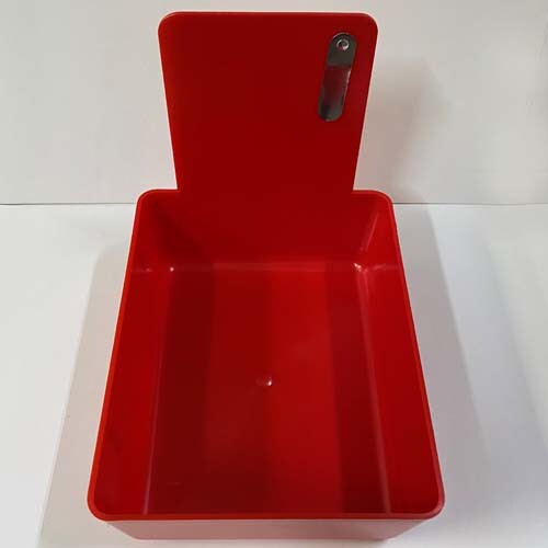 Red Dental Lab Pan w/Stainless Steel Clip 12pk 7″ x 5¾” x 2½” Made in the USA