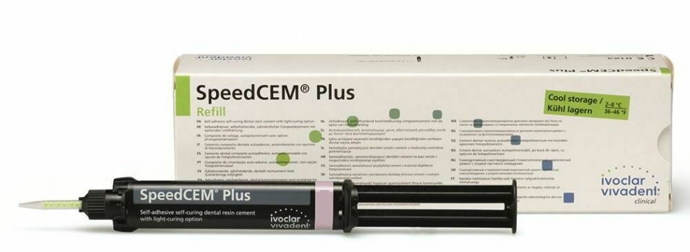 Ivoclar Speedcem Plus Self-Adhesive Self-Curing Resin Cement 9gm TR Shade