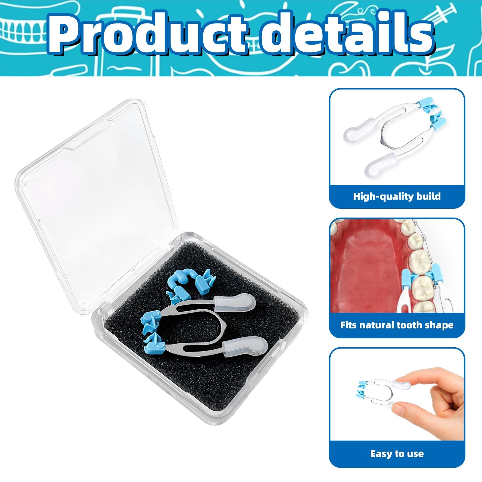 2 Pack Dental Matrix Band Retainer Rings with Plastic Wedges – Multicolor