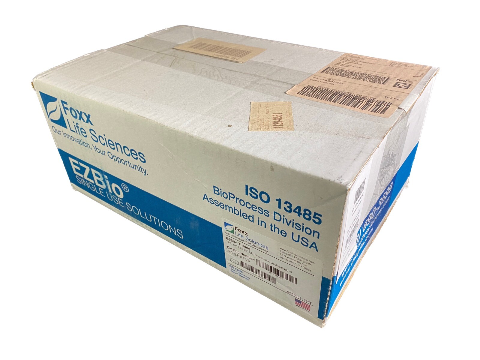 FOXX LIFE SCIENCES 1/4″ ID x 3/8″OD 50′ TPE EZBio Tubing 25T-3418-FLS (1/cs)