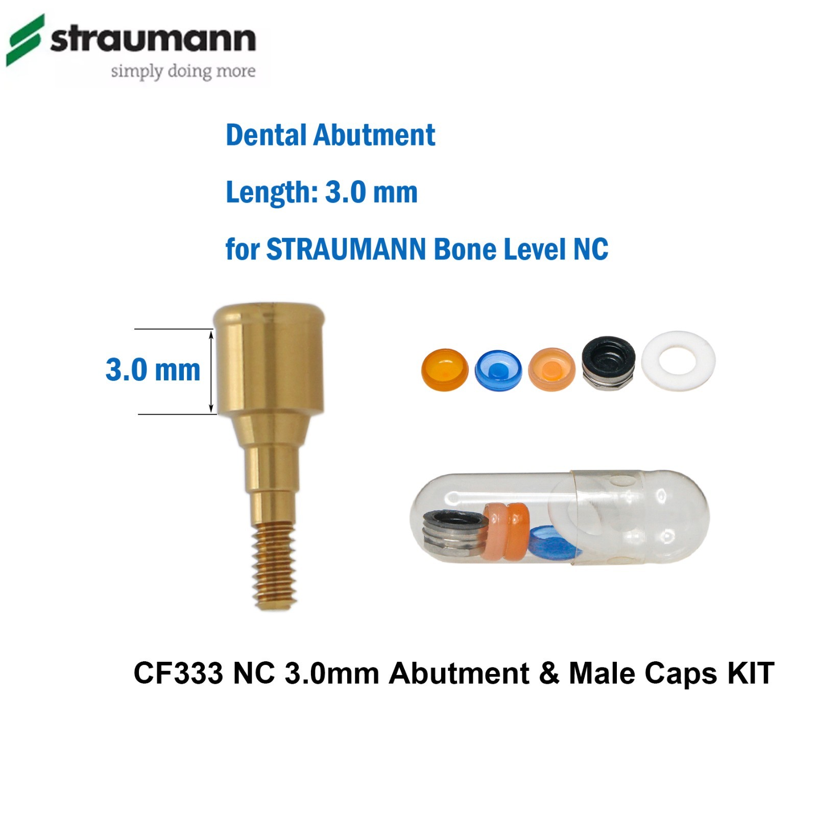 Fit Straumann Bone Level NC Locator Classic Overdenture Abutment Narrow Cross