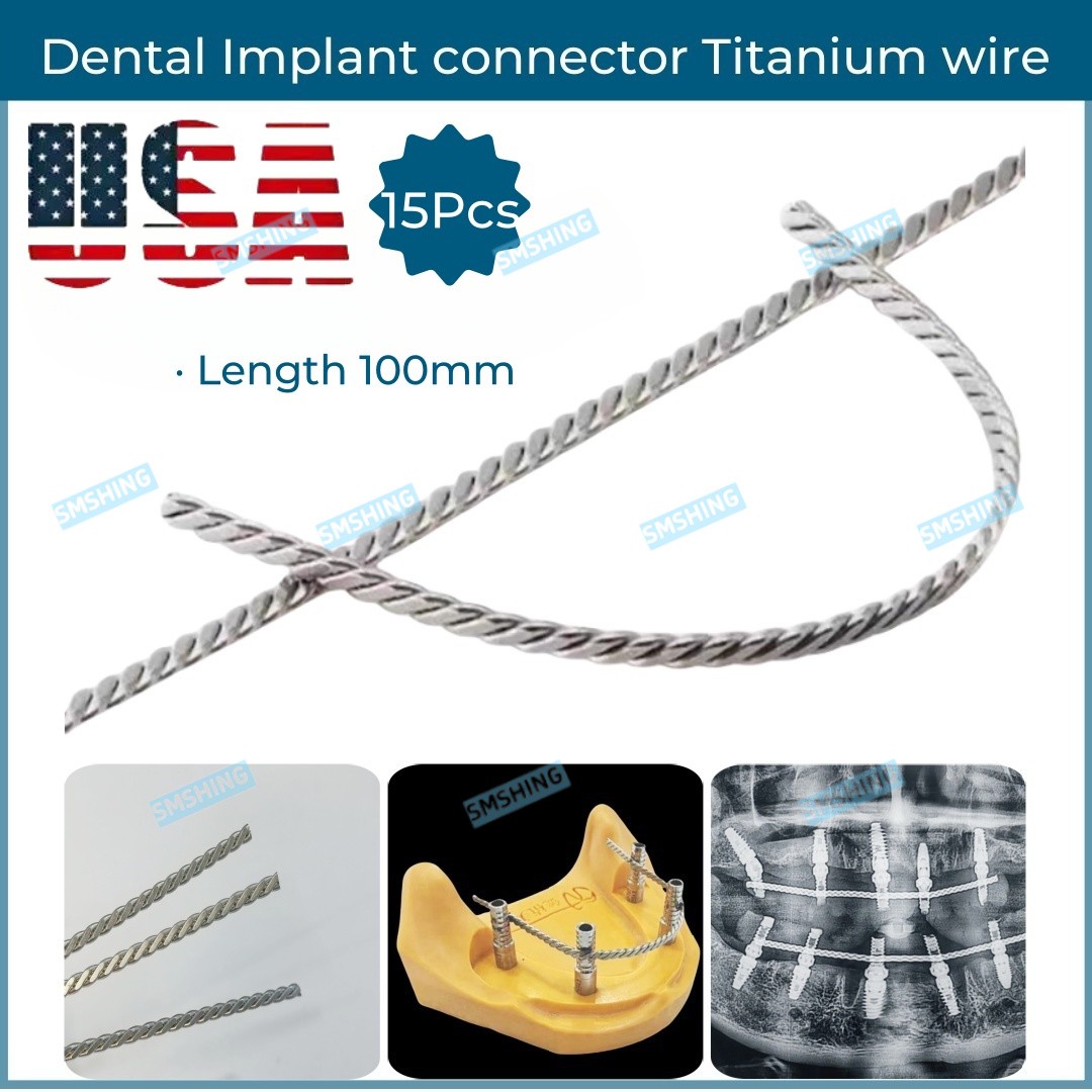 15Pcs Dental Implant Connector Stainless Wire Overdenture MU Wires Strengthener