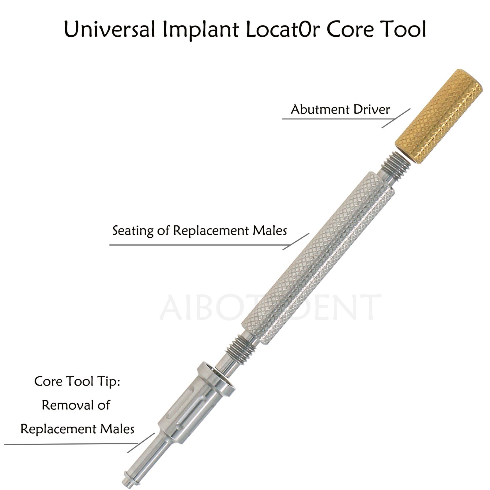 US Universal Dental Retention Cap Implant Insertion Locator Extraction Core Tool