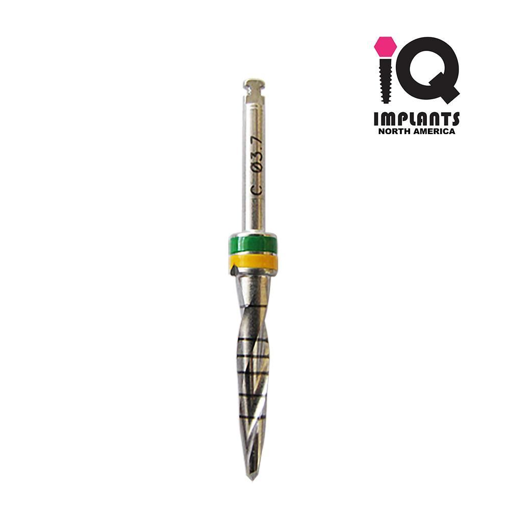 IQ USA Conical Drill 2.5-3.7mmD by 19mmL with 6-16mm Markings