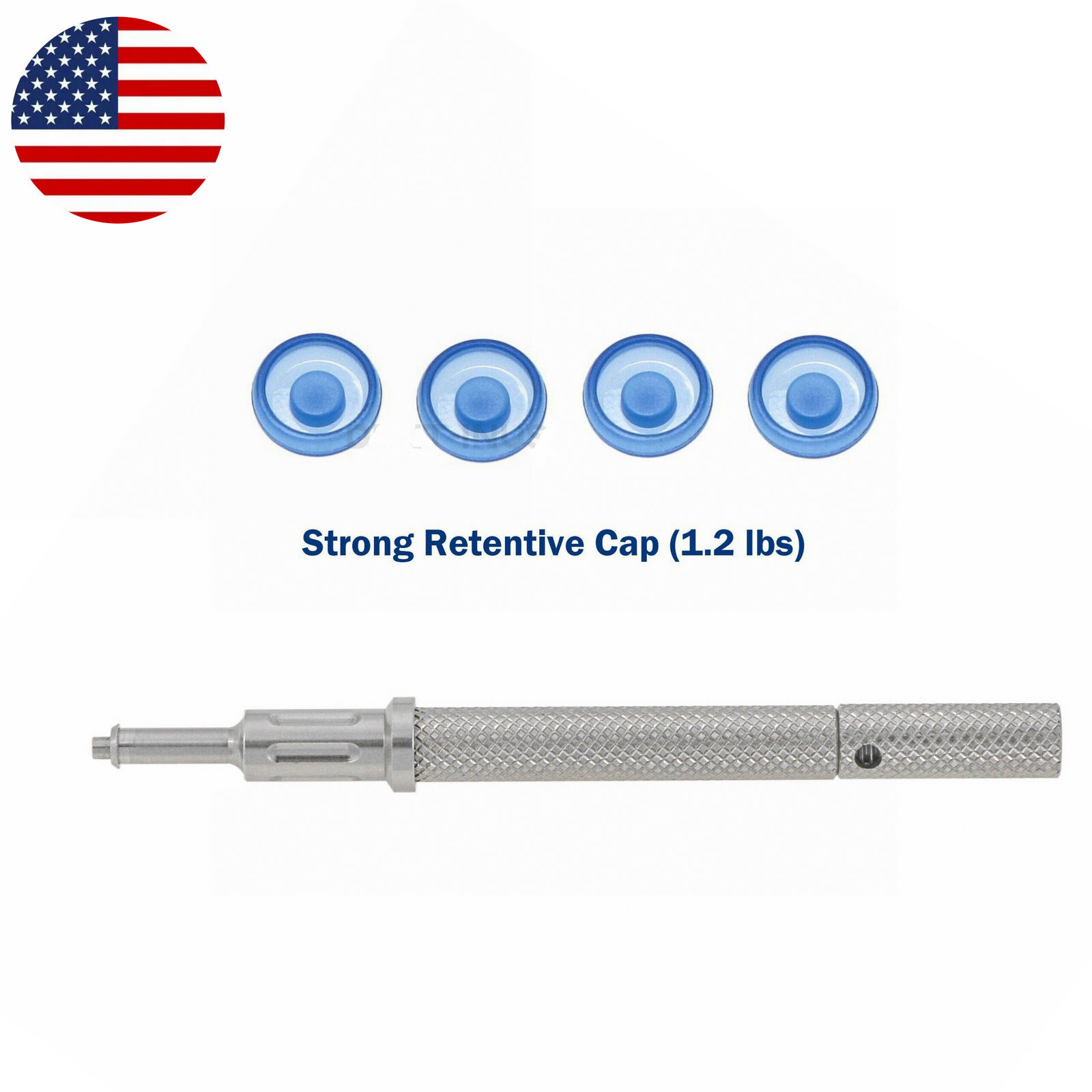 US Universal Dental Locator Retention Caps Insertion Extraction Remove Core Tool
