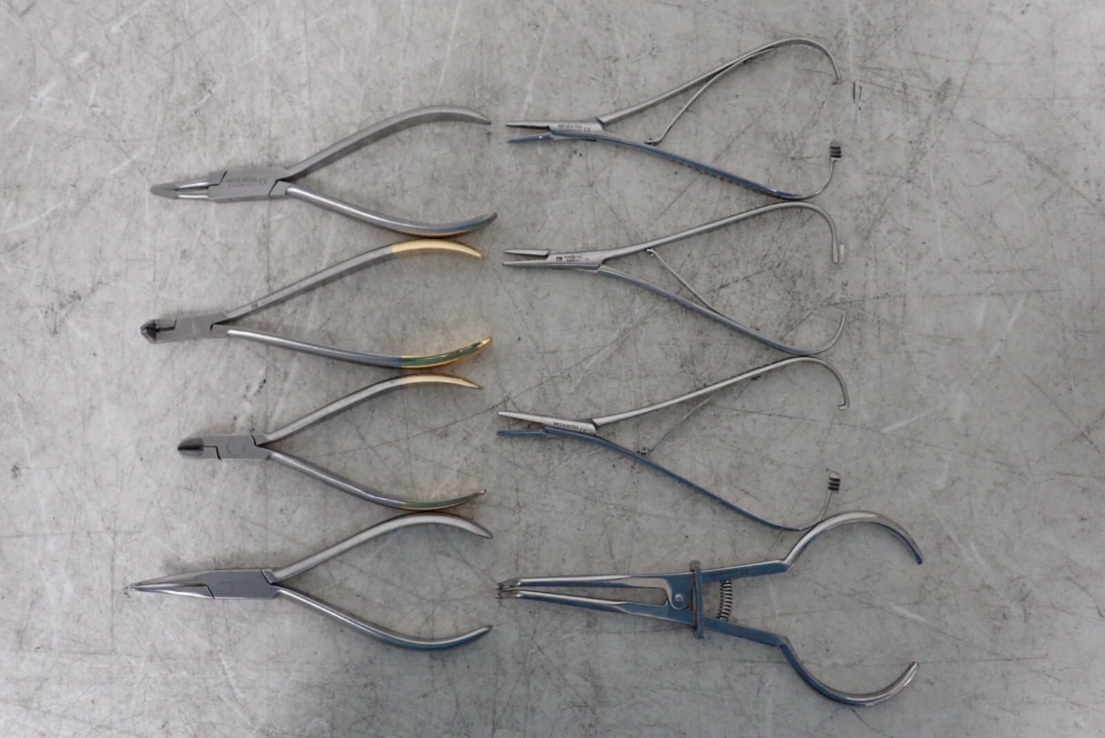 Lot of 8 Medentra Dental Instruments Pliers