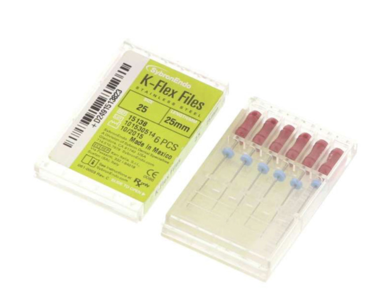 Kerr SybronEndo Dental Stainless Steel K-FLEX K-FILES 6/Pk 30mm 25mm 21mm