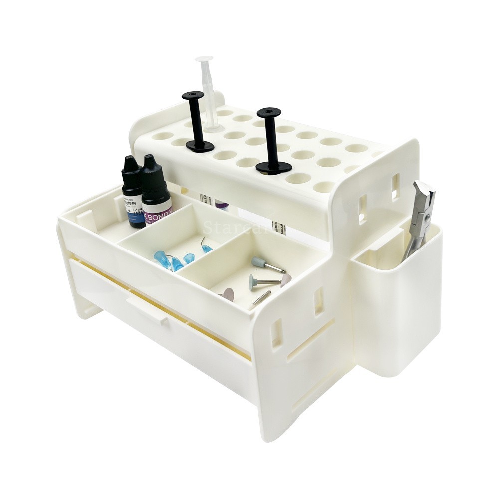 Dental Composite Resin Syringe Storage Holder Acrylic Organizer Applicator Rack