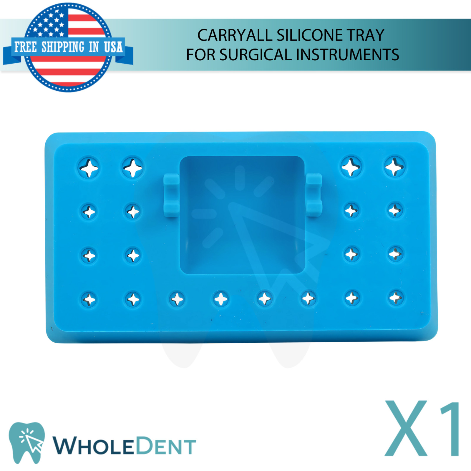 CarryAll Silicone Tray For Dental Tool Instruments 70x130mm Anti-Slip