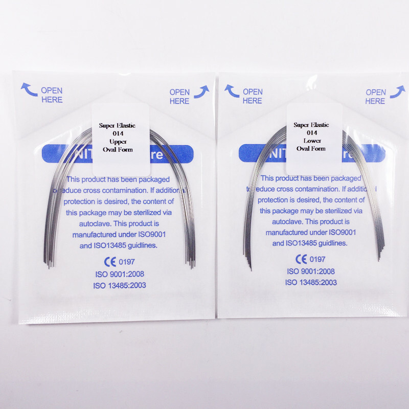 10Packs Dental Ortho Arch Wires Round Super Elastic Niti Oval Form 12-20 U/L
