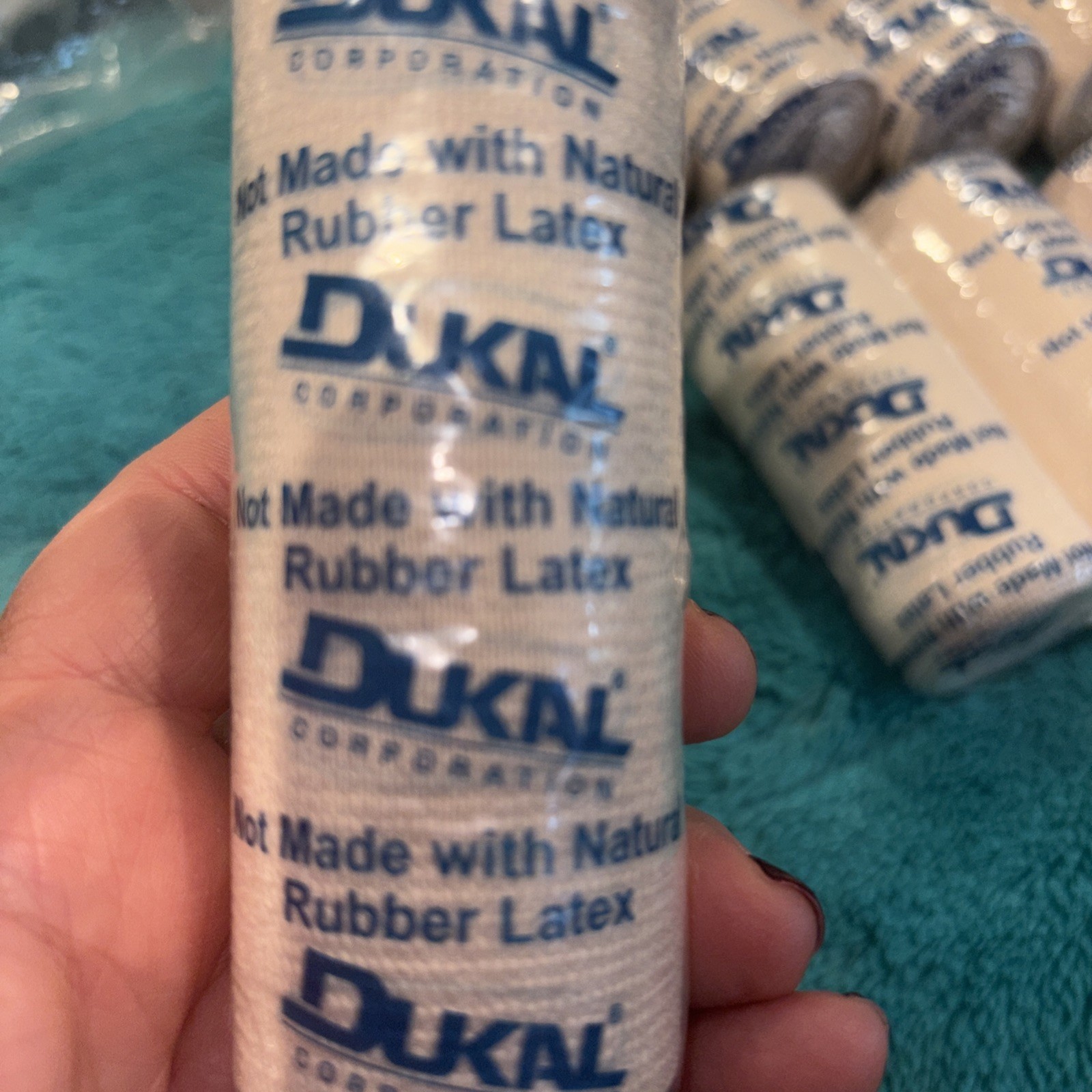 Lot of 12 Dukal Bandage Elastic Bandages Clip Closure Beige