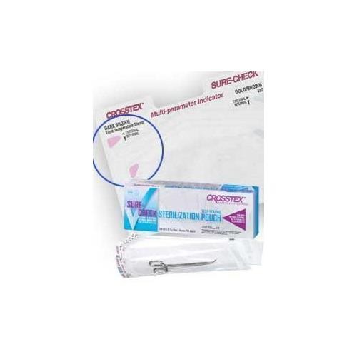 Crosstex SCW2 Sure-Check Self-Sealing Sterilization Pouches 5.25″ x 6.5″ 200/Bx
