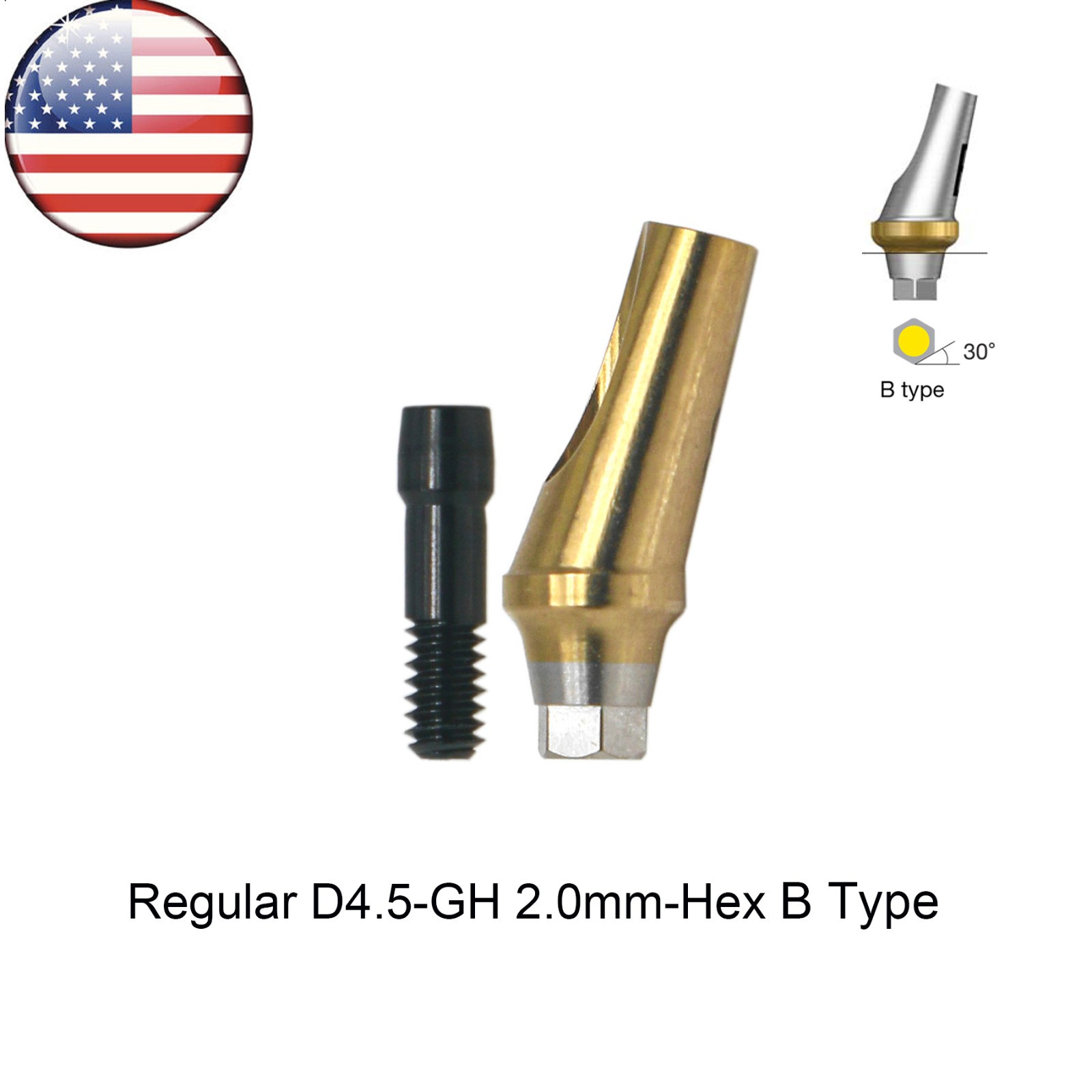 Regular 17°Angulated Angled Anatomic Abutment Osstem Hiossen Implants Ø4.5/5.0mm