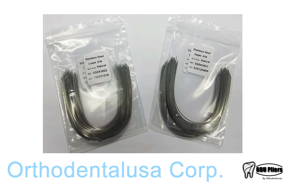 SET OF 400 STAINLESS STEEL WIRES U /L .012” / 4 BAG OF 100 / ORTHODENTALUSA
