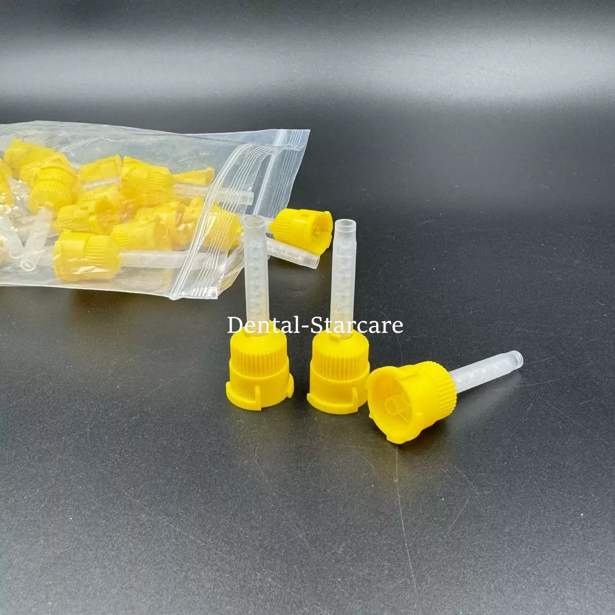 Dental HP Mixing Tips Yellow Short 5cm 1:1 Ratio For Impression Light body USA