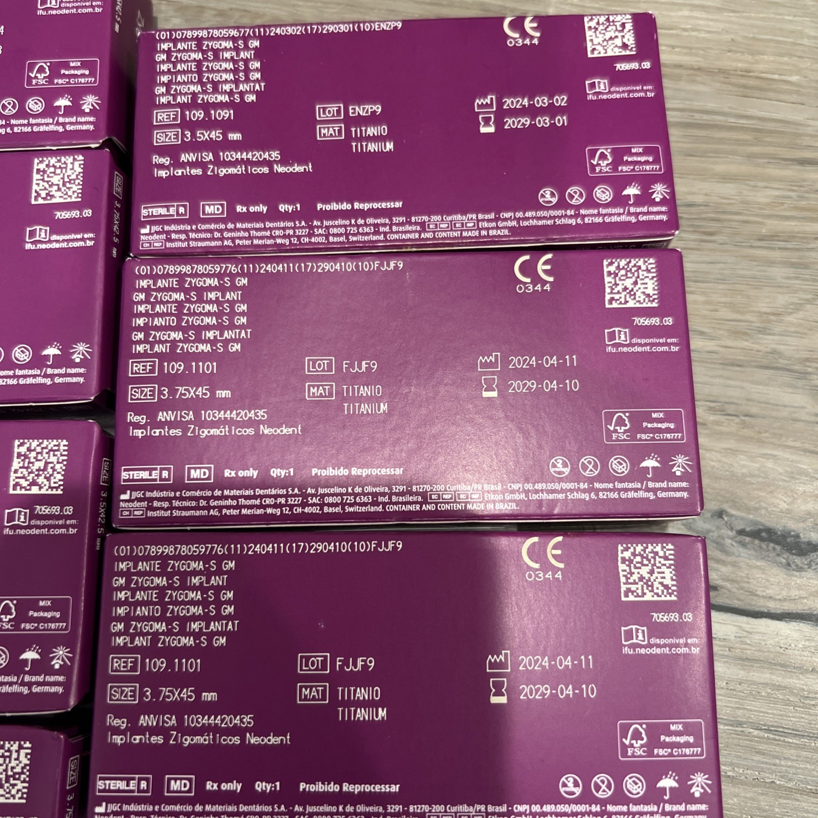 Neodent GM Dental Implants – Zygomatic Zygoma-S GM 3.75×35 – NEW – Exp 2029