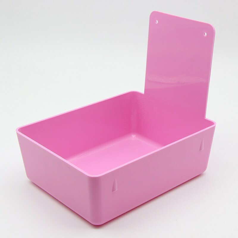 Dental Lab Work Pans Plastic Tray Box Durable Storage Case Metal Clip Holder