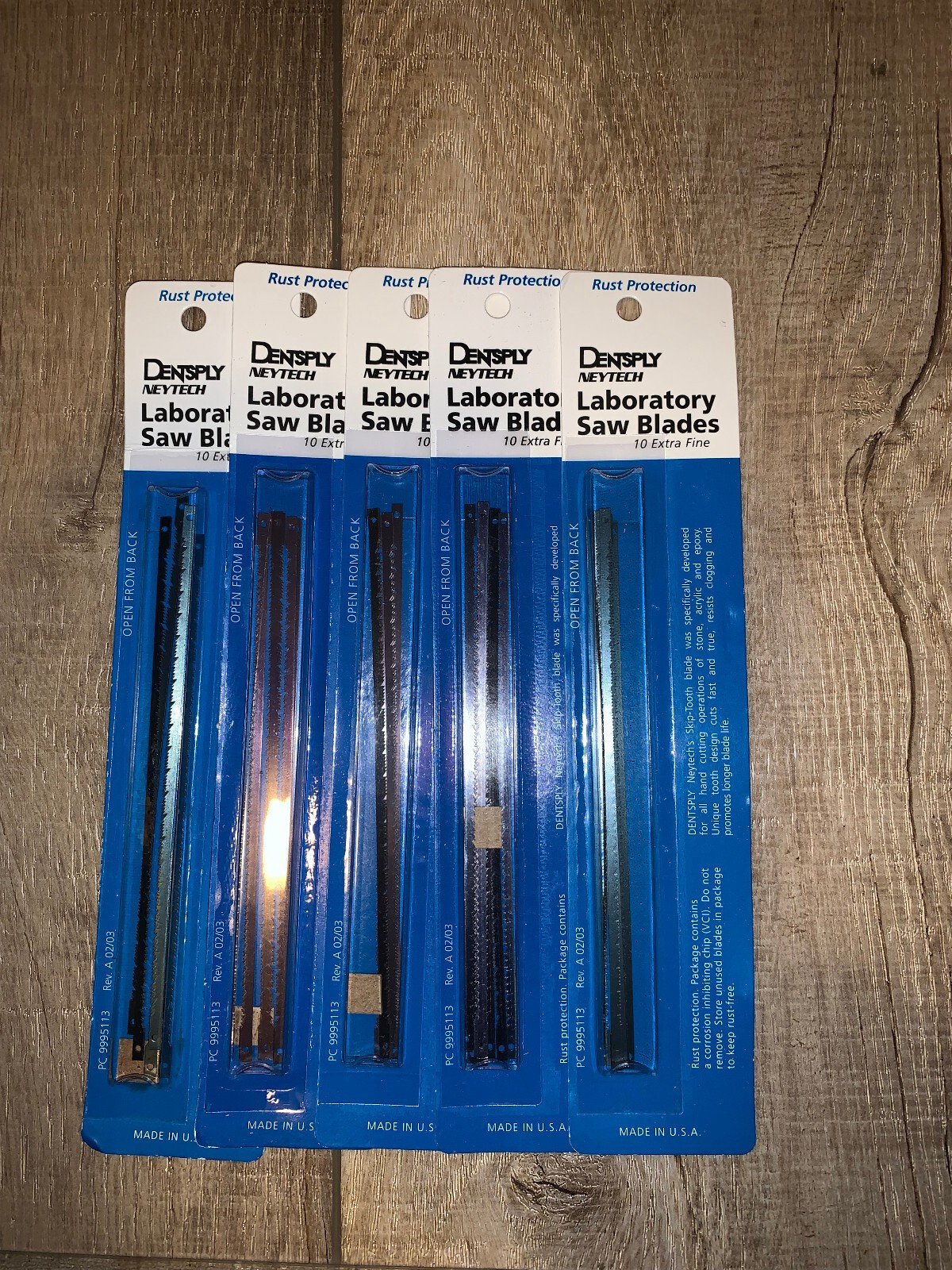 pack of 10 Lot Of 5 Dentsply Laboratory Saw Blades Neytech 9995113 50 blades