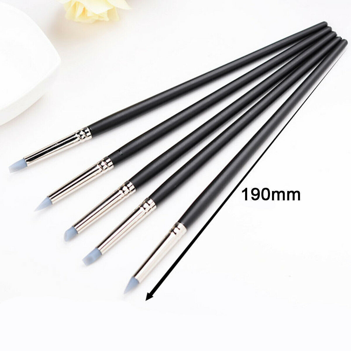 3 Set Dental Ceramic Silicone Brush Adhesive Resin Veneer Pen Black+Grey+White