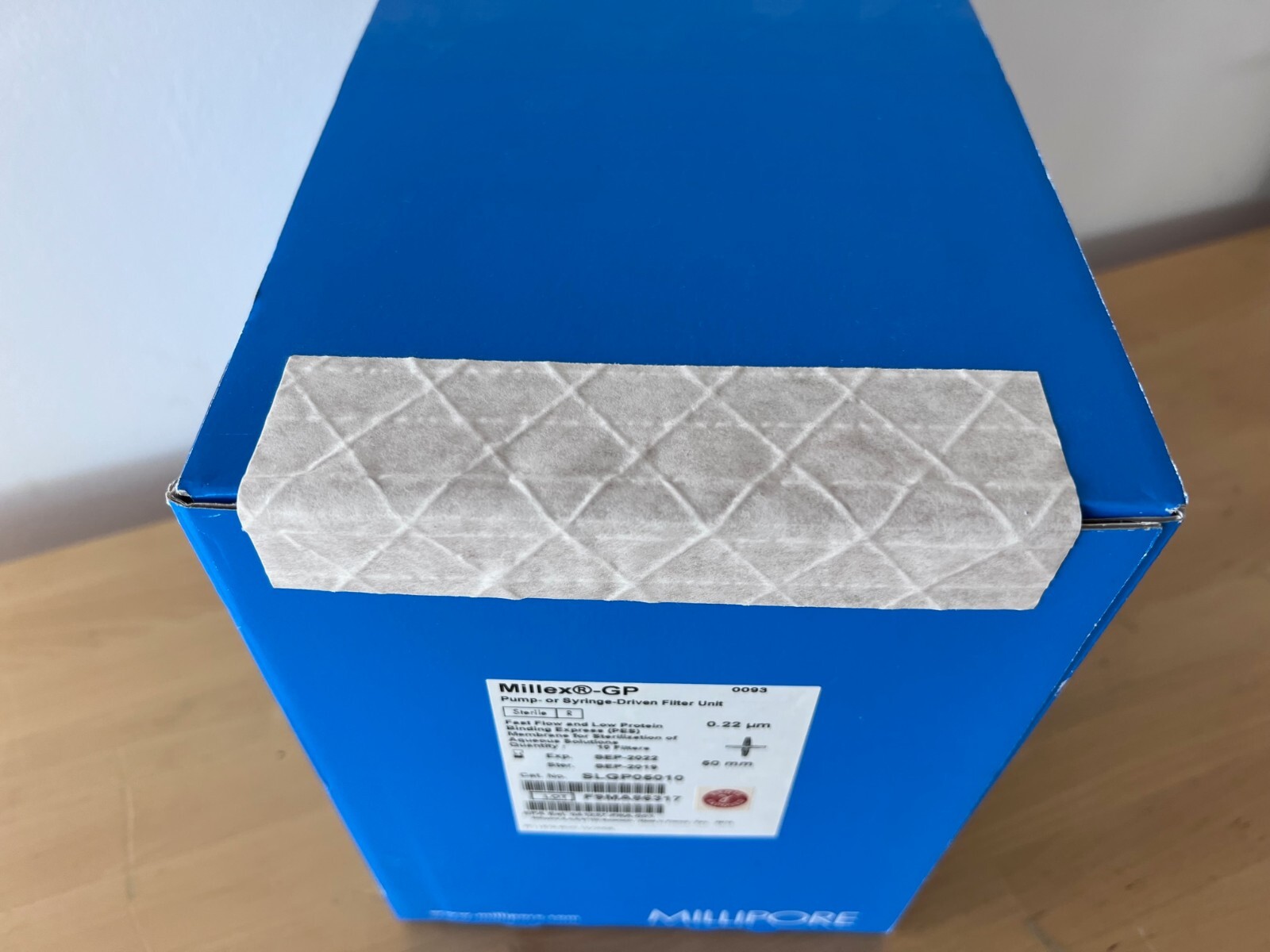 Millipore Millex-GP 50 mm syringe Filter SLGP05010, 0.22 µm pore size Exp 9/2022