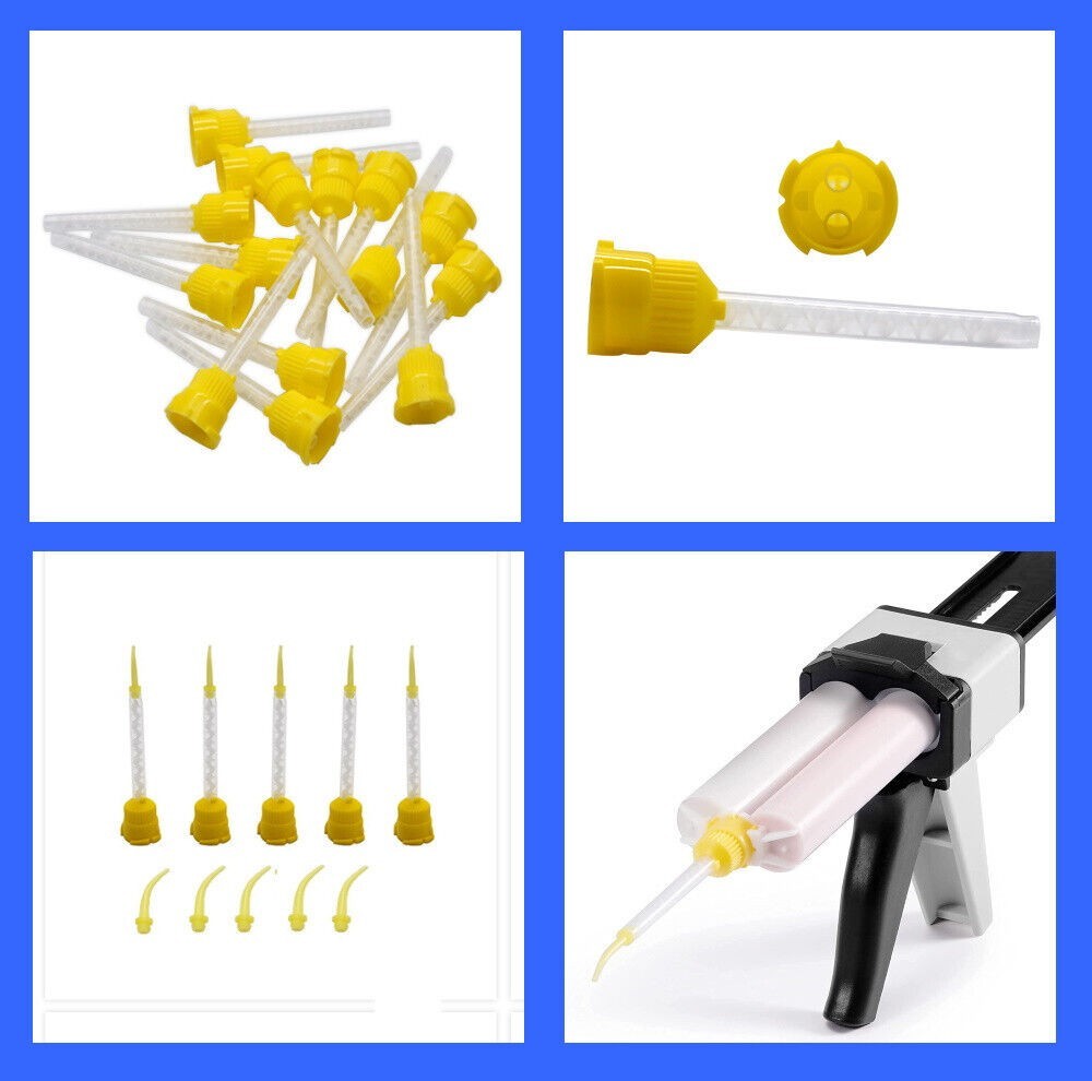 Dental Disposable Impression Light Body Material Mixing Tips Head / Yellow Tips