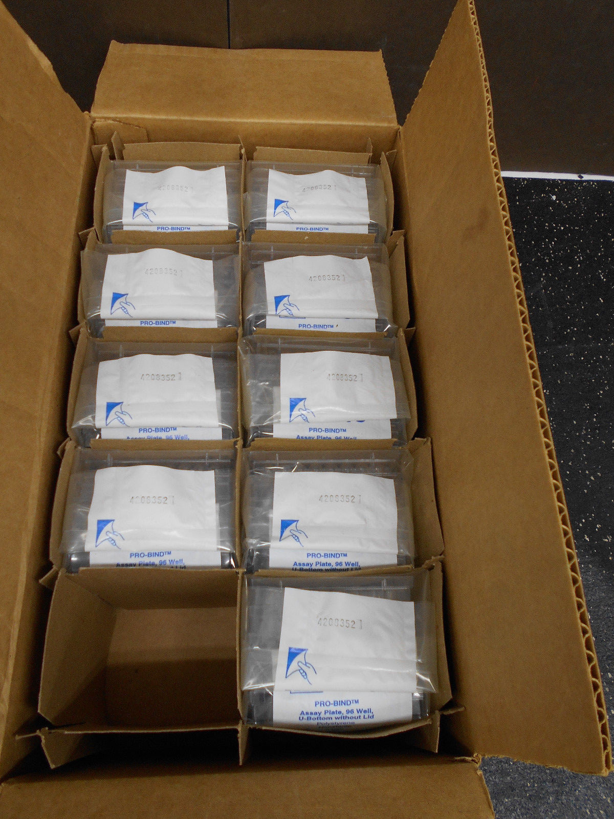 BECTON DICKINSON FALCON 353910 PRO BIND 96-WELL ASSAY PLATE U-BOTTOM NO LID 45/B