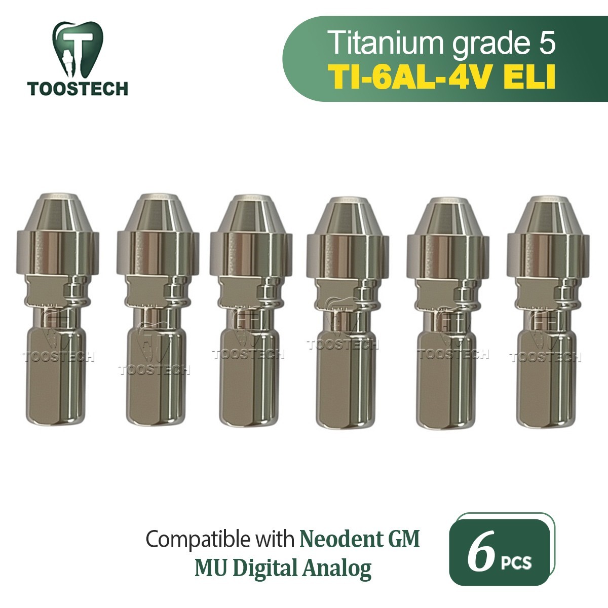 6pcs Multi unit Digital analog replica MU analog fits to Neodent GM D4.8mm