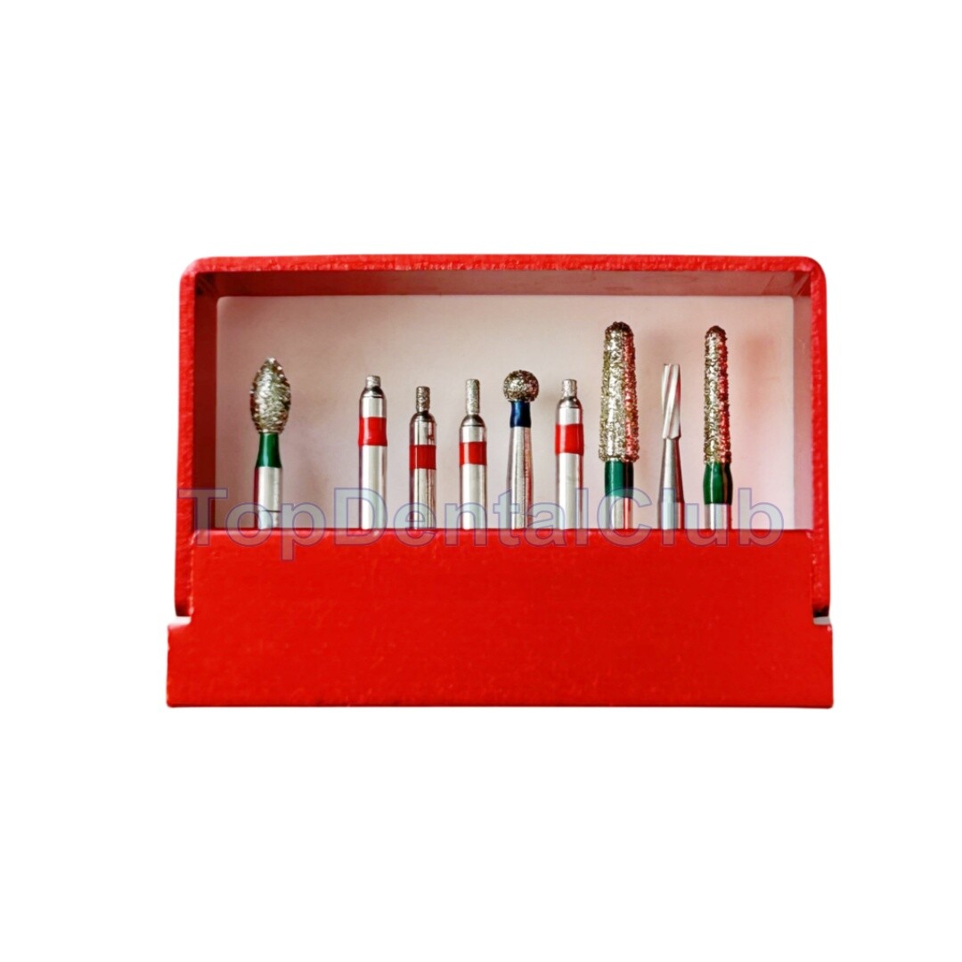 Dental Diamond Burs Drill For Polishing Cutting Porcelain Teeth Whole Set Kit