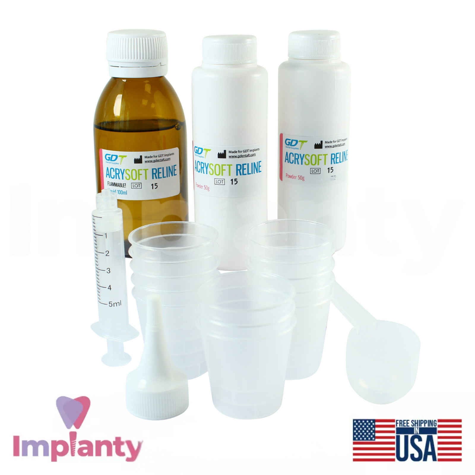 DSI Soft Liner DIY Denture Reline Tissue Conditioner Cushioning Renew Treatment