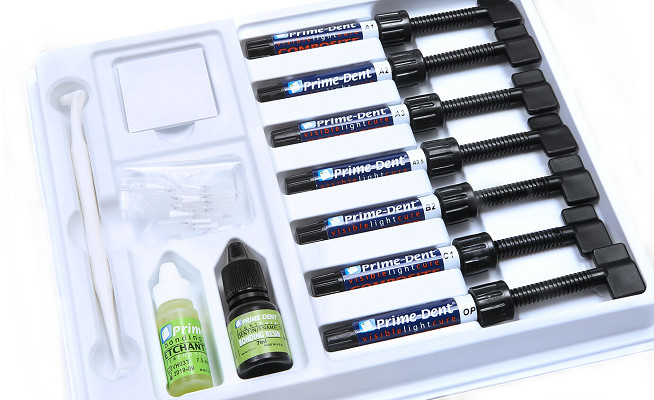 Prime Dent Hybrid Composite VLC Resin Based Restorative 7 Syr Dental Kit