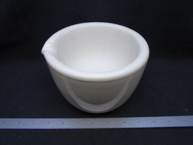 CoorsTek Coors Glazed Porcelain Mortar 750mL 163mm OD x 110mm H 60325