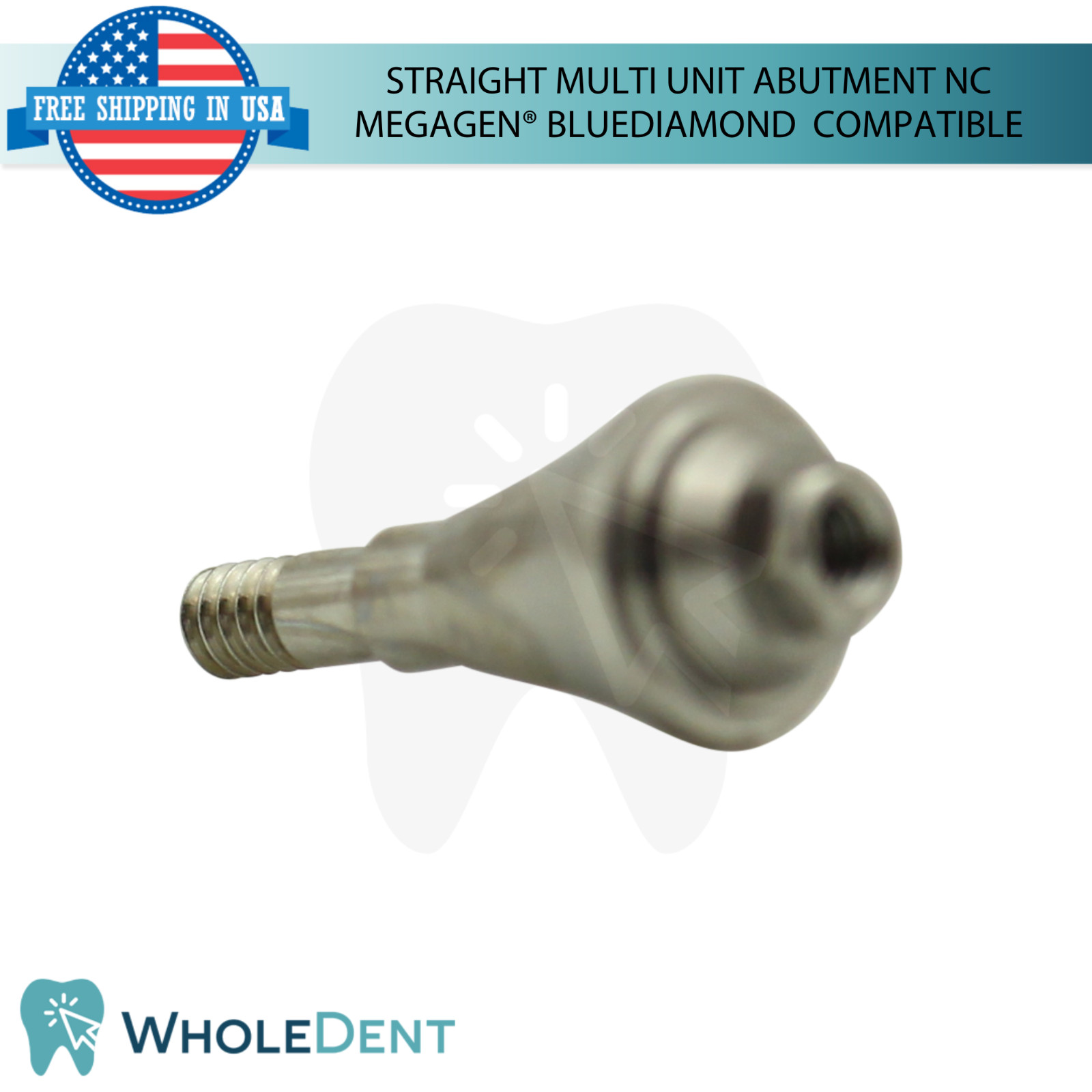 10x Straight Multi Unit Prosthetic Ø4.8mm NC Megagen® BlueDiamond Compatible