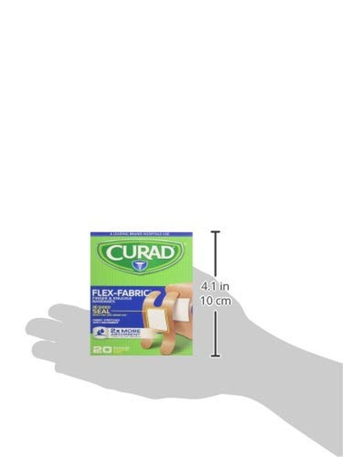 CURAD Flex-Fabric Finger and Knuckle Bandages, Assorted Sizes, Box of 20