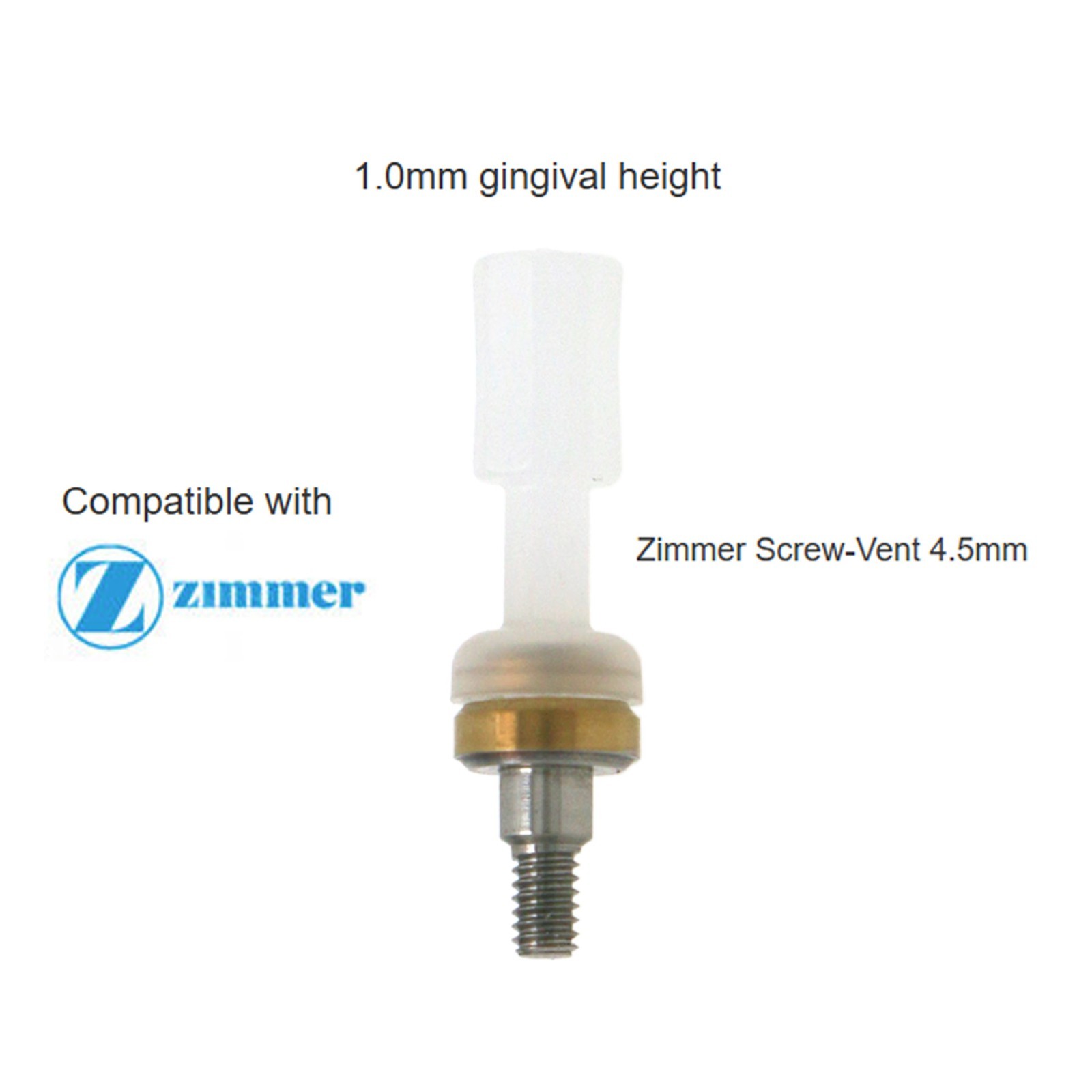 Zimmer Dental Abutment ∅4.5 Platform Internal Hex Compatible ZEST Locator system