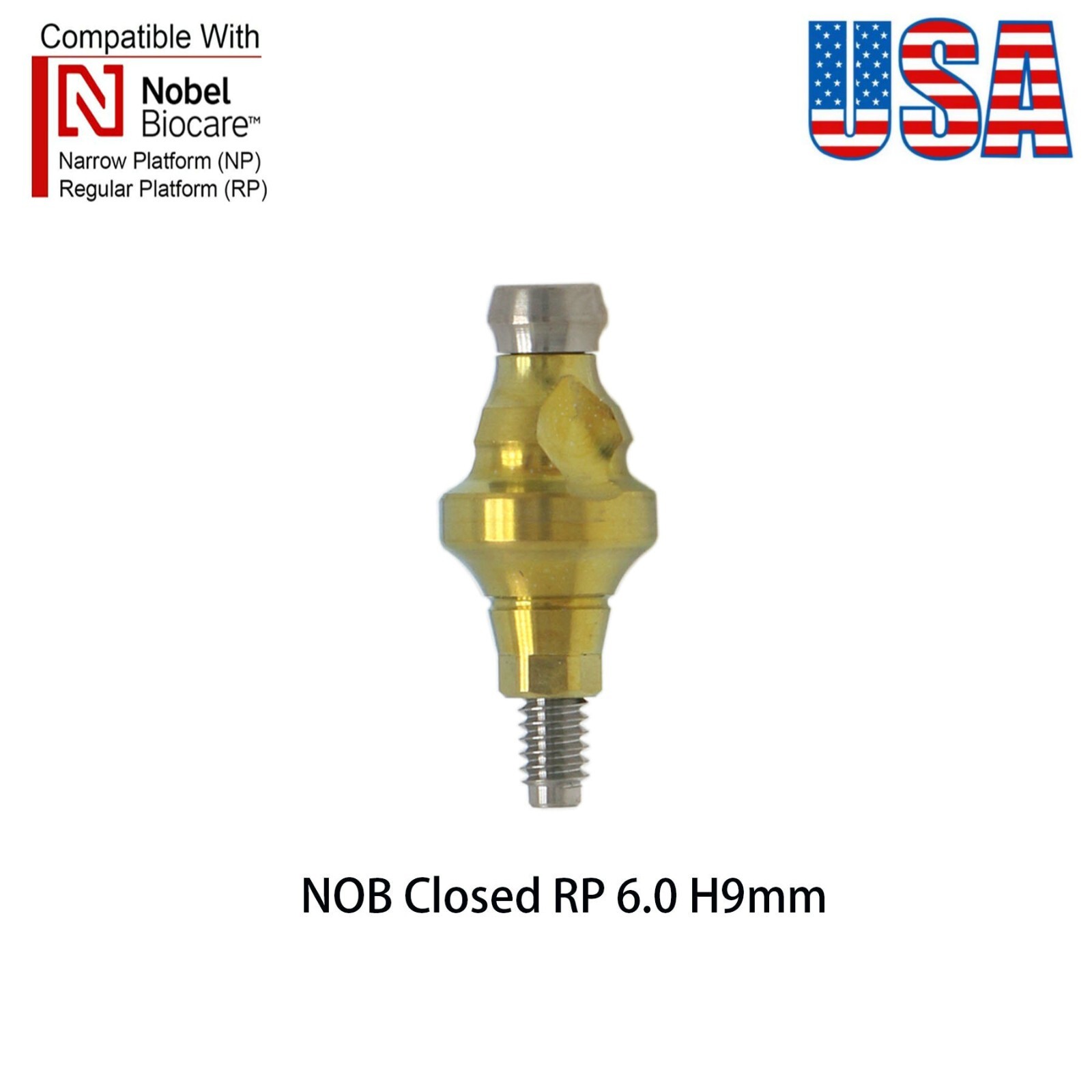 US Dental for Nobel Biocare Active Impression Transfer Coping Closed Tray NP/RP
