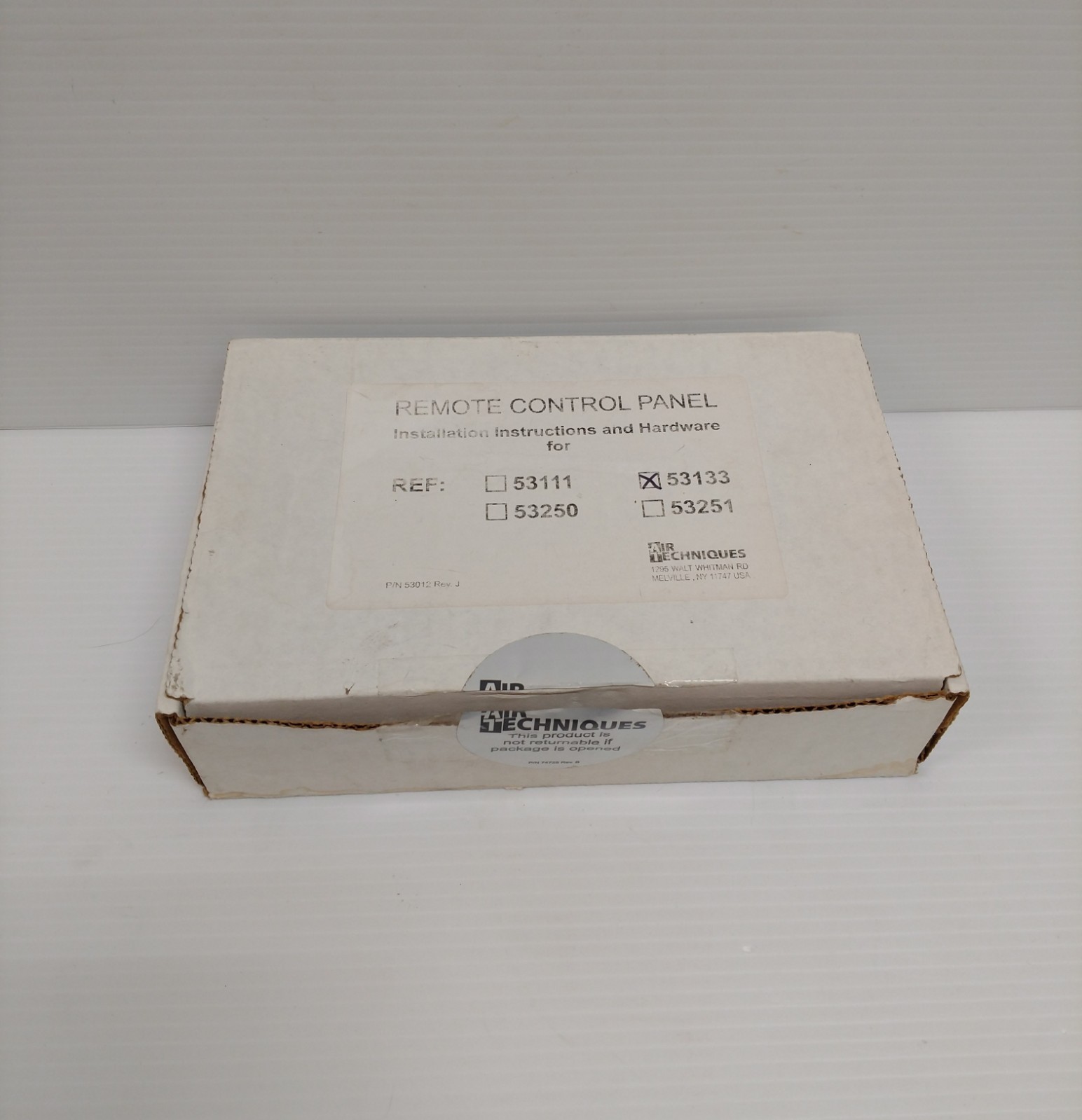 Air Techniques Remote Wall Control Button Panel PN53133 Kit