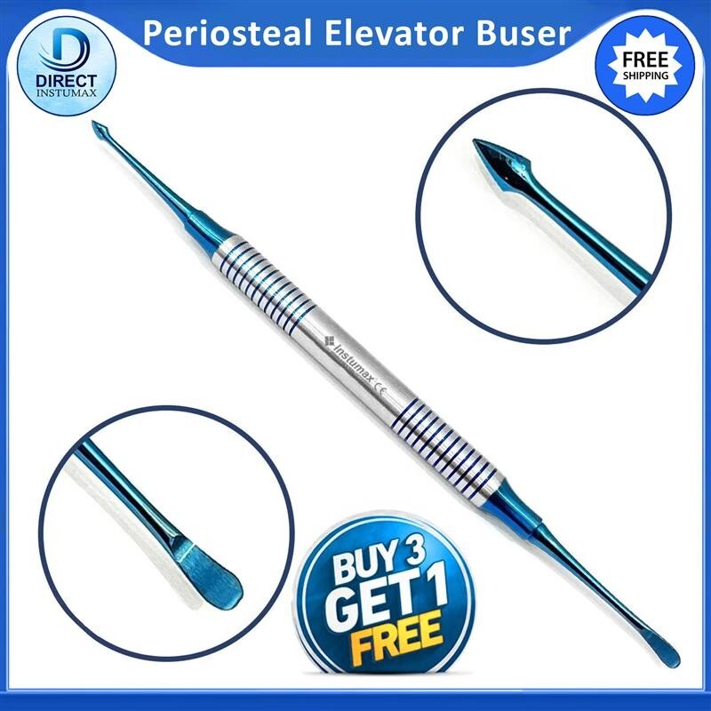 Buser Elevator Dental Implant & Tissue Retraction Tool Blue Titanium Tip