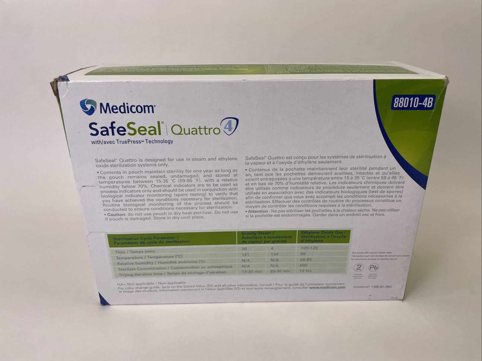 Medicom Safe-Seal Quattro 4 Sterilization Pouches 3.5″ x 9″ (500/CS) 88040-4