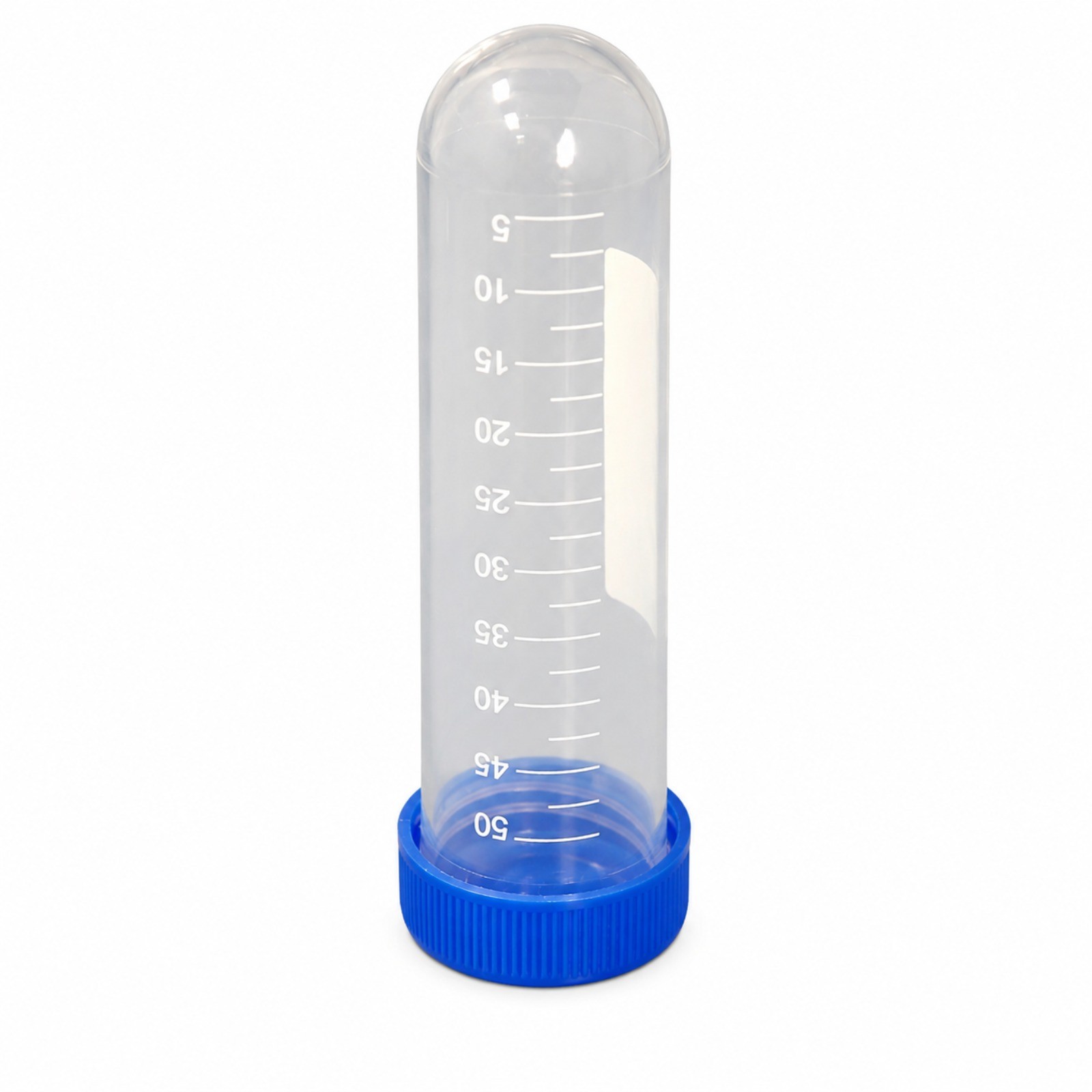 100Pcs Transparent Plastic Sample Tube Screw Cap Round Bottom 10 15 50ML