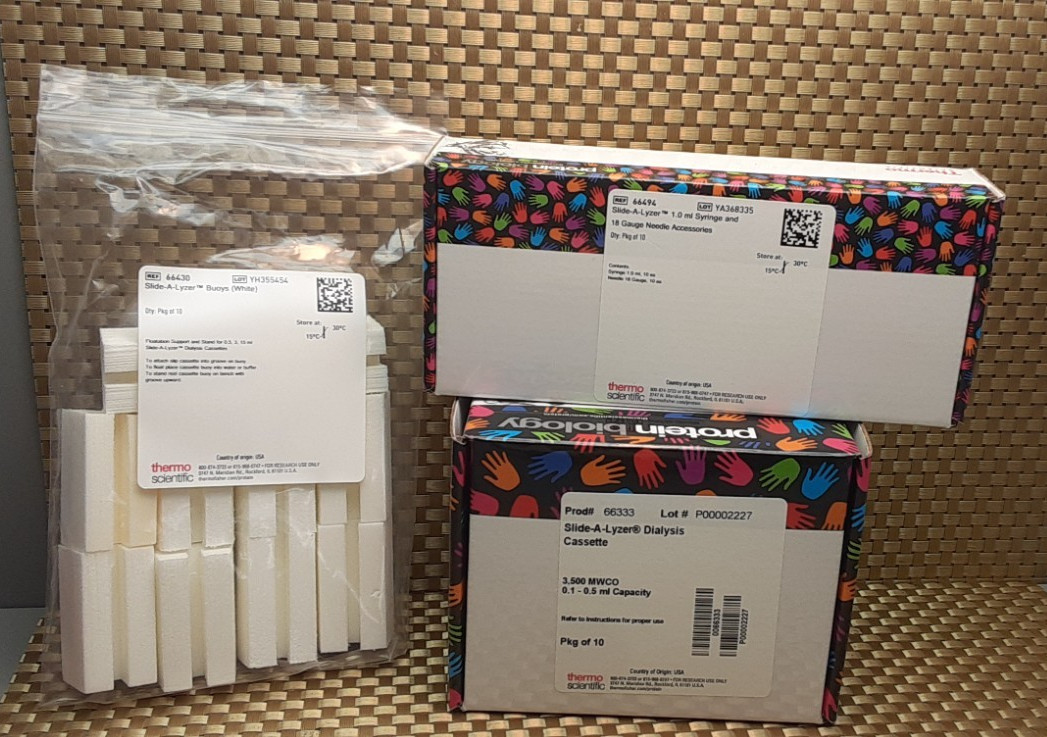ThermoScientific Slide-A-Lyzer 3.5K Cassettes/ 0.1-0.5 ml/Buoys/18Gauge (10/Pk)