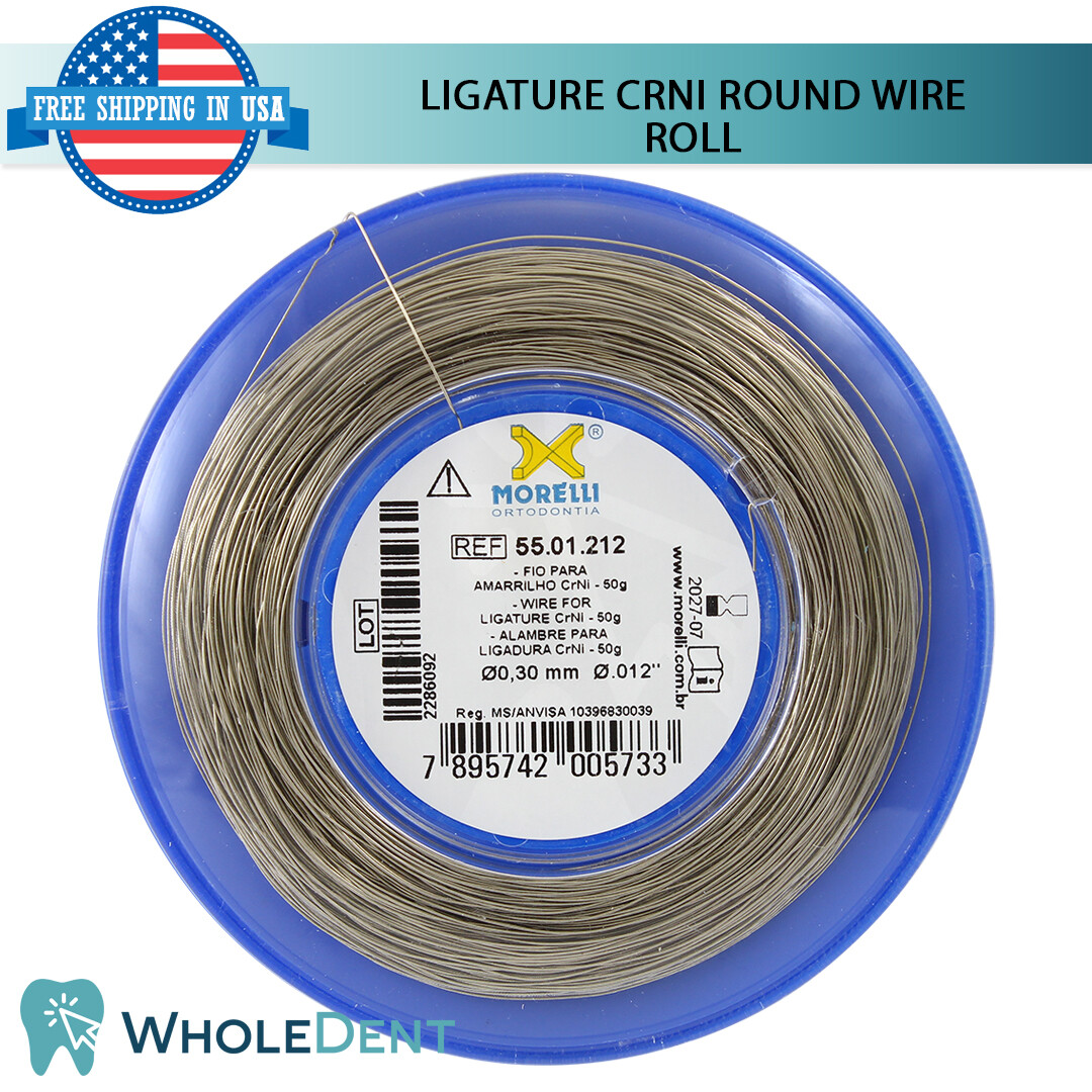 Orthodontic Dental CrNi Ligature Round Wire Roll Stainless Steel .30mm /.012″