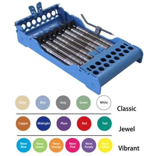 E-Z Jett Cassette 8 Instrument Holder, Gray, open top, round holes