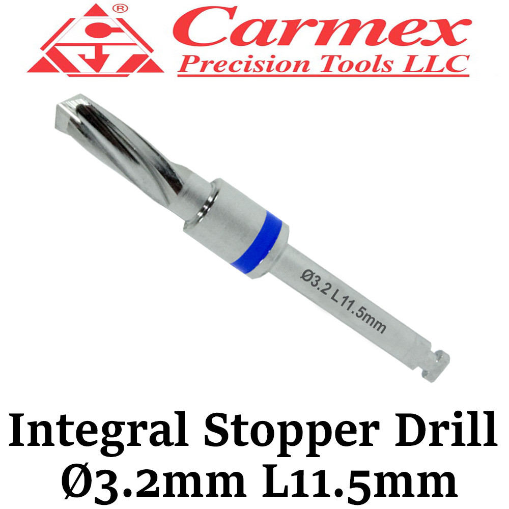 1x Carmex Dental Implant Surgical Integral Stopper Drill Irrigation Ø3.2mm